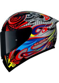 Suomy Track-1 Flying, full face helmet , color: Red/Light Grey/Blue/Yellow , size: XL