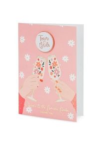 partydeco Karta s odznakem Team Bride 3.5 x 3.5 cm