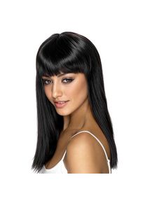 maskworld Straight Cut Perücke schwarz