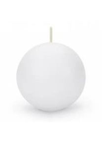 partydeco Sv��ka koule b�l� matn� 6 cm 1 ks