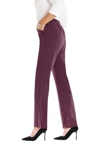 Damske Kalhoty s krajkovými vsadkami burgundská ,velikost 22