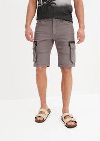 Strečové cargo bermudy Regular Fit | Šedá | Vel. 56 | bonprix