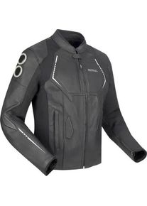 Bering Radial, leather jacket , color: Black/White , size: M
