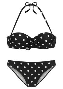 Lascana Ženy Bikiny čern&aacute; / b&iacute;l&aacute; 42