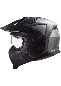 LS2 OF606 Drifter Jeans, modular helmet , color: Silver/Black , size: XXL