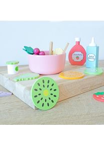 Ourbaby® Dřevěná sada ovoce na krájení - hračky do kuchyňky