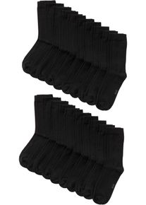 Ponožky s organickou bavlnou (20 párů) | Černá | Vel. 39-42 | bonprix
