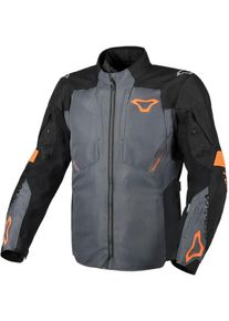 Macna Notch, textile jacket waterproof , color: Black/Grey/Orange , size: XXL