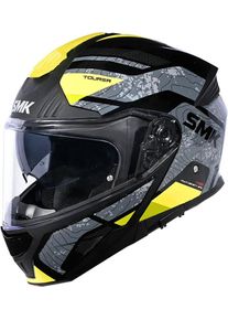 SMK Gullwing Navigator, flip up helmet , color: Matt Black/Grey/Neon Yellow , size: L
