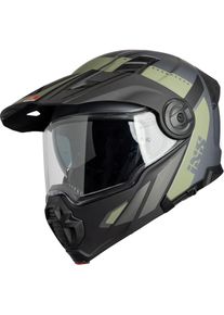 iXS Venture 1.0, flip up helmet , color: Matt Grey/Black/Olive , size: L