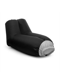 Blumfeldt Airlounge, nafukovací sedačka, 90 x 80 x 150 cm, batoh, pratelná, polyester, černá
