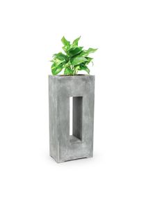 Blumfeldt Airflor, květináč, 45 x 100 x 27 cm, sklolaminát, do interiéru i exteriéru, světle šedý