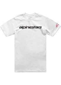 Alpinestars Linear Wordmark 2.0 CSF, t-shirt , color: White/Black/Red , size: XXL