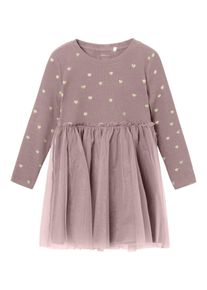 name it Dívka Šaty 'NMFNadja' zlatá / bledě fialová 110
