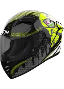 Airoh Connor Gamer, full face helmet , color: Black/Grey/Neon-Yellow , size: XS