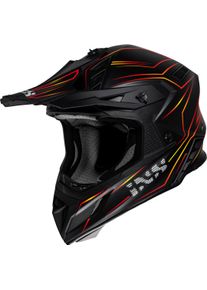 iXS 189FG 2.0, motocross helmet , color: Matt Black/Red/Yellow , size: L