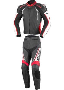 Büse Büse Silverstone Pro, leather suit 2pcs. women , color: Black/White/Neon-Red , size: 44