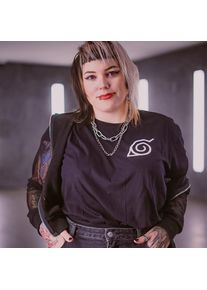Naruto - Konoha Mini Symbol T-Shirt Black - XL - Black