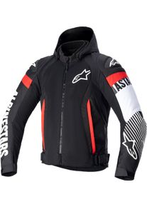 Alpinestars Zaca Air, textile jacket waterproof , color: Black/White/Neon-Red , size: 3XL
