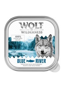 6x150g Wolf of Wilderness Adult vanička - Blue River - rybí