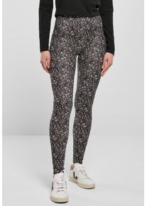 Urban Classics - Ladies Soft Aop Blackline - Legíny - Černá - M - 92% Polyester, 8% Elastan,Trikot