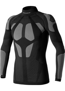 Spidi Seamless, functional shirt longsleeve , color: Black/Grey , size: XXL/3XL