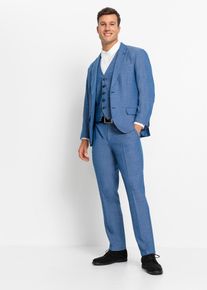 3dílný oblek: sako kalhoty vesta Regular Fit | Modrá | Vel. 52 | bonprix