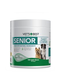 400g (180 tablet) Vet's Best Senior Daily Chews pravý losos doplňkové krmivo pro psy