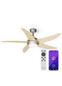 Klarstein Bolero 2 v 1 Smart, stropní ventilátor, Ø 132 cm, světlo 55 W, dálkové ovládání, ovládání přes aplikaci, dvousměrný provoz