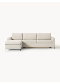 Rozkládací pohovka s matrací Cucita (3místná) Béžová Látka Š 274 cm, H 164 cm, levé rohové provedení | Westwing Collection