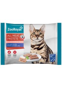 ZooRoyal All Meat Drůbež/Treska a Kuře/Losos 4x85g