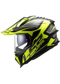 LS2 MX701 Explorer Alter, adventure helmet , color: Matt Black/Neon-Yellow/Grey , size: M