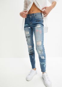 Skinny dž&iacute;ny Mid Waist | Modr&aacute; | Vel. 36 | bonprix