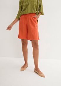 Bermudy ze směsi lnu a visk&oacute;zy | Oranžov&aacute; | Vel. 44 | len,visk&oacute;za| bonprix