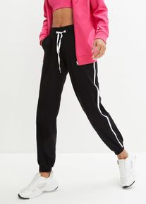 Joggingov&eacute; kalhoty z bavlny | Čern&aacute; | Vel. 32/34 (XS) | visk&oacute;za| bonprix