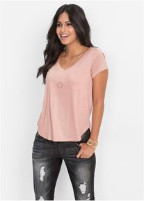 Tričko z měkk&eacute; visk&oacute;zy | Růžov&aacute; | Vel. 32/34 (XS) | visk&oacute;za| bonprix