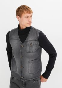Džínová vesta z organické bavlny Regular Fit | Šedá | Vel. 62 | 100% bavlna| bonprix