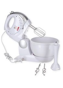 Clatronic HMS 2739 Handmixer-Set, mit Rührschüssel, 250 Watt, 5 Stufen, weiß (261770)