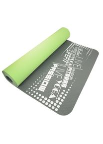 Lifefit Podložka YOGA MAT TPE, 183x61x0.5cm, dvouvrstvá, zeleno-šedá