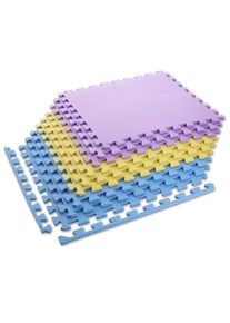 ONE FITNESS Ochranná puzzle podložka MP10 žlutá-modrá-fialová