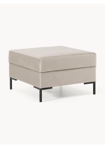 Sametová podnožka s úložným prostorem Luna Šedá Samet Š 77 cm, H 77 cm | Westwing Collection