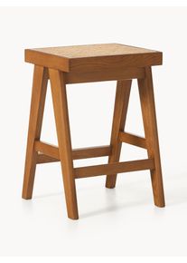 Barová židle s vídeňskou pleteninou Sissi Hnědá Dřevo, Ratan, Masivní dřevo Š 46 cm, V 65 cm | Westwing Collection
