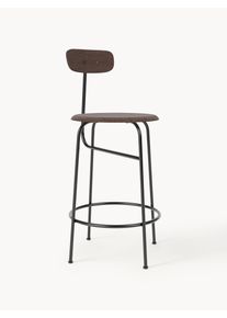 Audo Copenhagen Barová židle z kovu a dřeva Afteroom Hnědá Dřevo, Kov Š 48 cm, V 91 cm