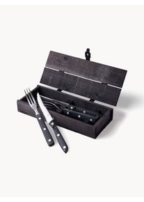 Gense Sada steakových příborů s boxem Old Farmer, různé velikosti sady Černá, Stříbrná Nerezová ocel Pro 4 osoby