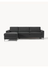 Rozkládací pohovka s matrací Cucita (3místná) Šedá Látka Š 274 cm, H 164 cm, levé rohové provedení | Westwing Collection