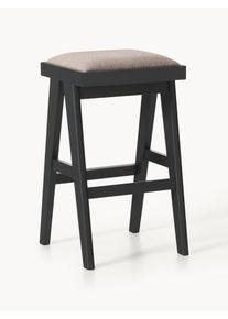 Barová židle s polstrováním Sissi Šedá, Černá Dřevo, Masivní dřevo Š 46 cm, V 75 cm | Westwing Collection