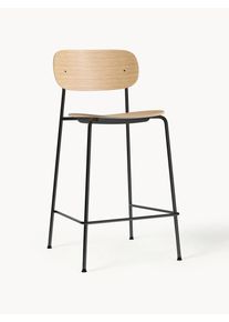 Audo Copenhagen Barová židle z kovu a dřeva Co Béžová Dřevo, Kov Š 48 cm, V 94 cm