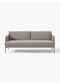 Sametová pohovka Fluente (3místná) Šedá Samet, Kov Š 196 cm, H 85 cm | Westwing Collection