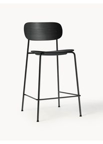 Audo Copenhagen Barová židle z kovu a dřeva Co Černá Dřevo, Kov Š 48 cm, V 94 cm