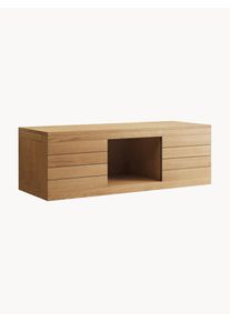 Kave Home Umyvadlová skříňka z teakového dřeva Yenit Hnědá Dřevo, Masivní dřevo Š 120 cm, V 45 cm